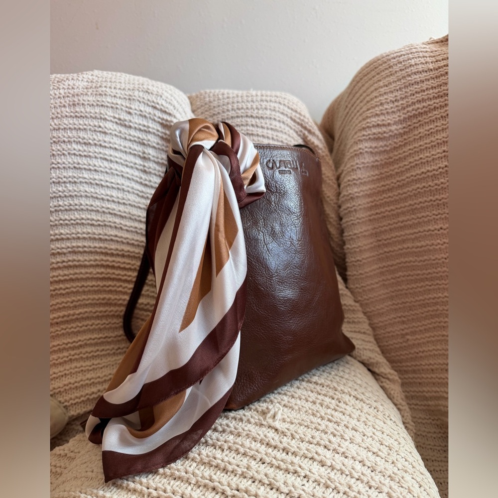 Vintage Firenze Leather Convertible Backpack Made in Italy/Vera Pelle Brown Bag